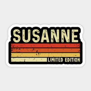 Susanne Name Vintage Retro Limited Edition Gift Sticker